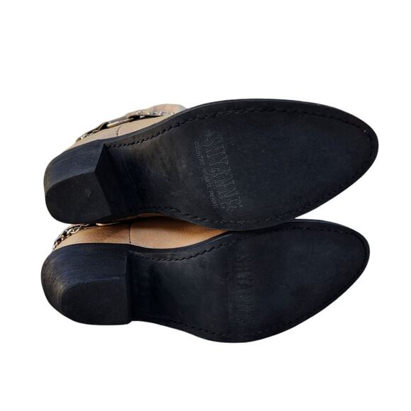 Shyanne Slouchy Leather Harness Studded Western Boots 9 - Picture 5 of 9